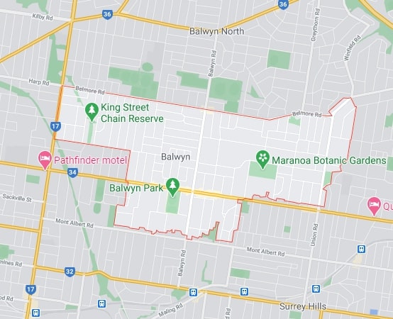 Balwyn map area