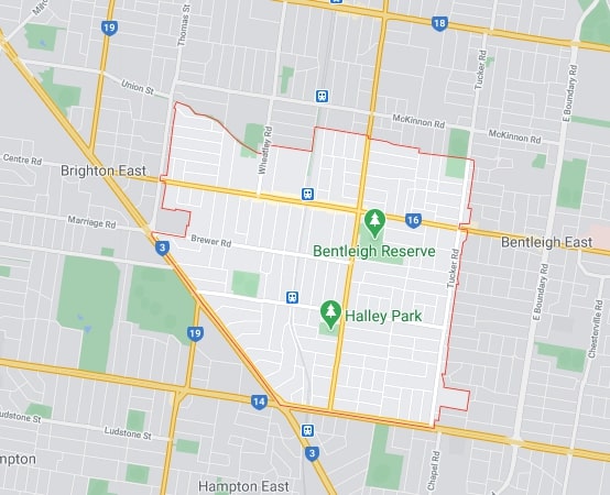 Bentleigh map area