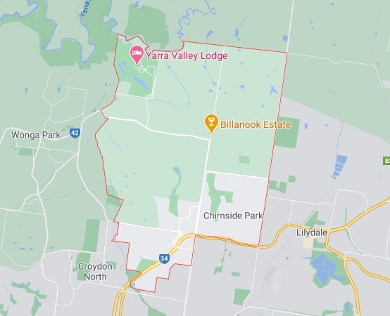 Chirnside Park map area