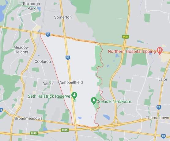 Campbellfield map area
