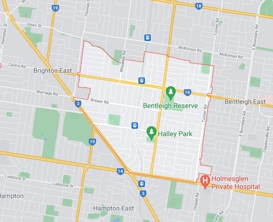 Bentleigh map area