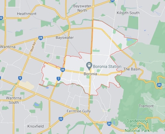 Boronia map area