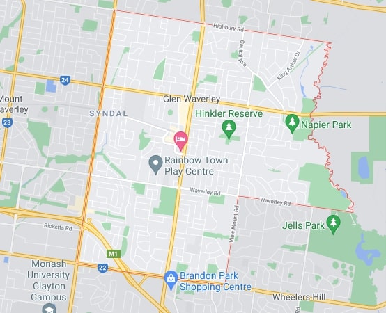 Glen Waverley map area