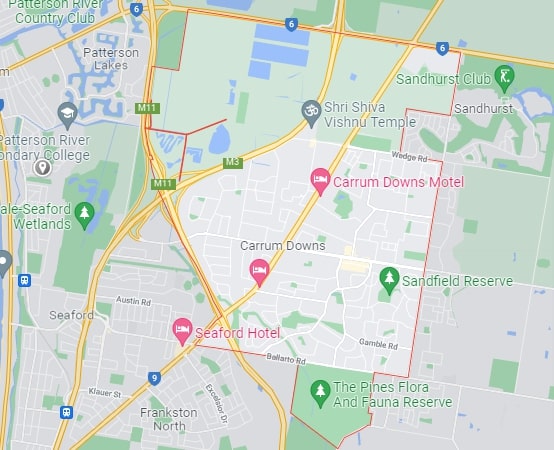 Carrum Downs map area