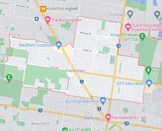 Cheltenham map area