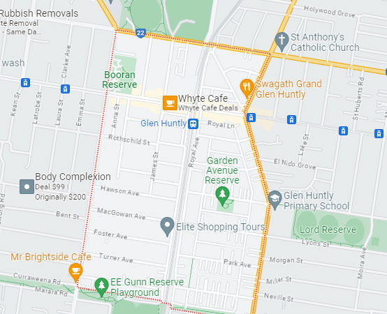 Glen Huntly map area