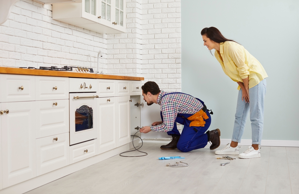 Plumber Works in Kitchen